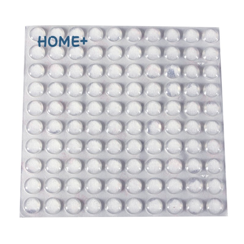 Set 100 Miếng Dán Silicon Trong Suốt Hình Tròn Cách Âm Chống Va Chạm Kính