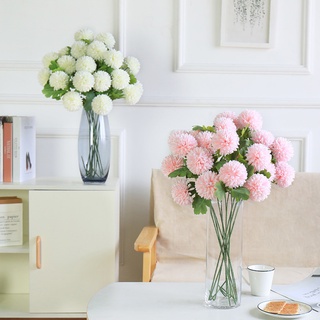 Combo 10 hoa giả - Hoa cúc Pansy Lucas 65cm 1 cành 3 bông trang trí bền, đẹp, sang trọng