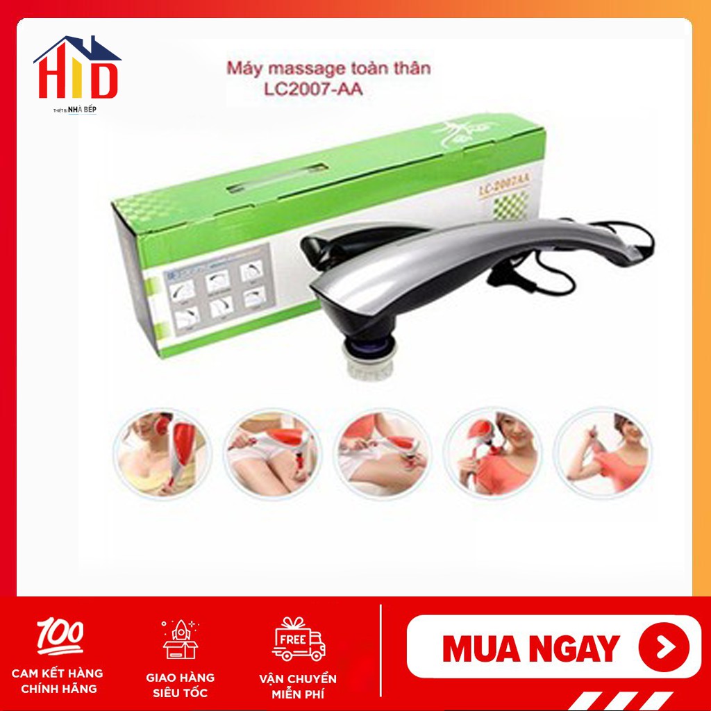 [bẢo HÀnh 12 ThÁng] Máy Massage Cầm Tay 3 Đầu Energy King Lc 2007aa