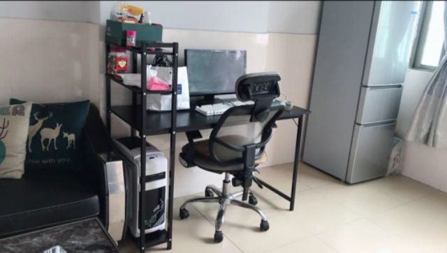 Bàn Gỗ Khung Thép  Kèm giá  2 Tầng