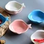 Bát ăn dặm cho bé hình con cá mini đựng hoa quả cháo rây đáng yêu, Bát đựng gia vị nước chấm chất liệu gốm sứ
