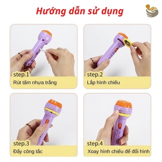 Đồ Chơi Đèn Chiếu Hình Cho Bé 3D Có Nhiều Hình Động Vật Đáng Yêu An toàn Tiện dụng bé thích thú OKAMAS