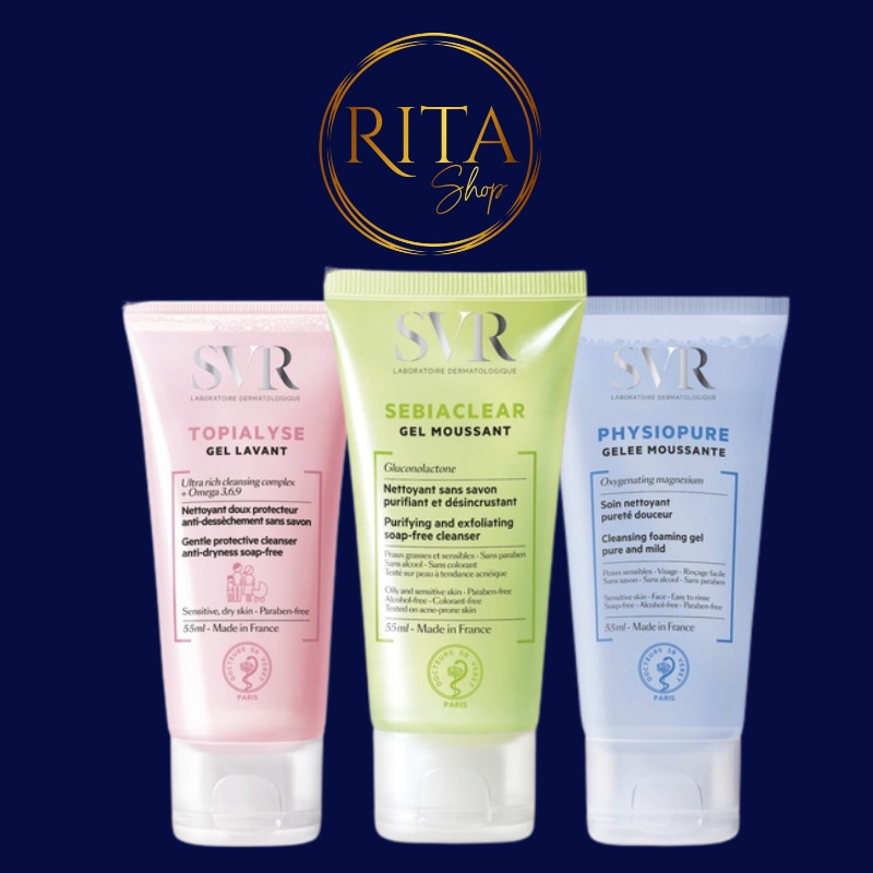 [Tặng Sample SVR] Gel rửa mặt không xà phòng SVR Sebiaclear Physiopure ...