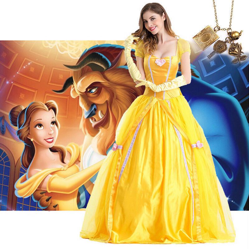 Người Lớn Mới Người Đẹp Và Quái Vật Belle Công Chúa Halloween Trang Phục Hóa Trang Cosplay Lạ Mắt Người Lớn Halloween Đảng Nhập Vai Chơi