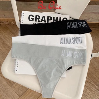 Quần Lót Nữ , Quần Lót Cotton Lọt Khe phối cạp chữ cá tính mã Q415 BC_CHIC LINGERIE