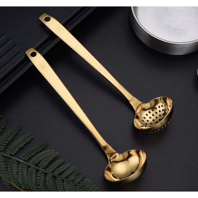 Muôi múc canh inox 304 kích thước 27.2cm x7.3cm (2 màu sắc)