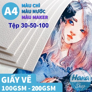 Giấy Vẽ Màu Nước,Màu Chì,Maker A4,A5 (Xấp 30-100 Tờ) Chất Giấy Dày Đẹp |  Shopee Việt Nam