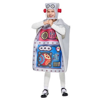 Trang phục hóa trang robot trẻ em Halloween bé trai bé gái, truyện cổ tích, hóa trang tiệc, trò chơi trường lớp