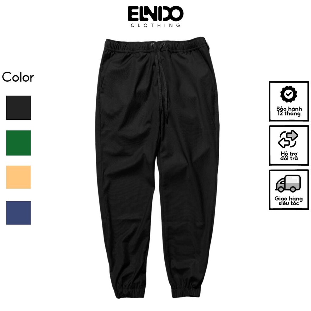Quần jogger nam nữ ELNIDO vải kaki phong cách năng động trẻ trung