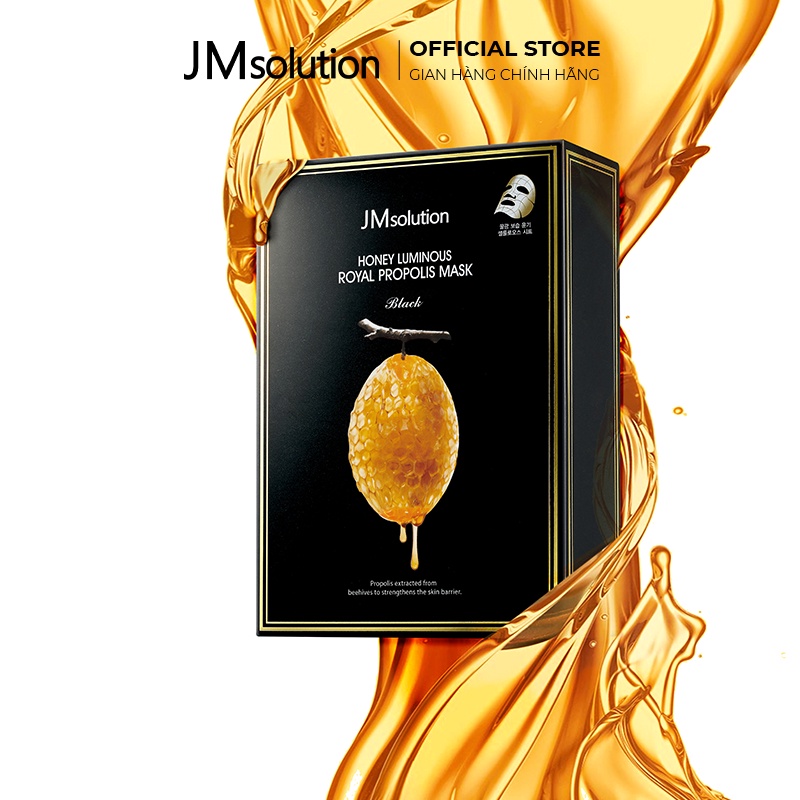 JMsolution Mặt Nạ Mật Ong Honey Luminous Royal Propolis Mask Black 30ml Hỗ Trợ Dưỡng Sáng Và Dưỡng Ẩm Chính Hãng