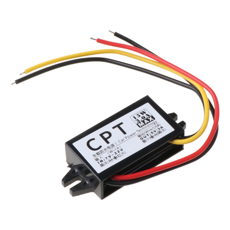 Rr cho DC cho Bộ điều chỉnh chuyển đổi DC 12V sang 5V 3A 15W Bộ nguồn hiển thị LED ô tô