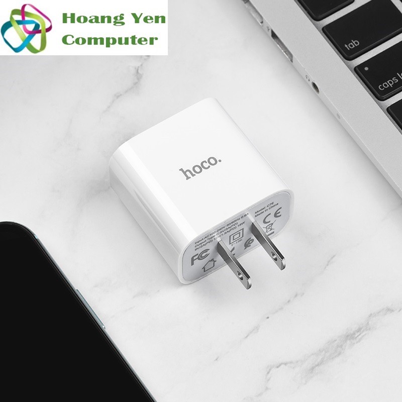 Cốc Sạc Nhanh Chui Type C Hoco C76 Plus PD3.0 QC3.0 20W - BH 12 Tháng Chính Hãng - Hoàng Yến Computer