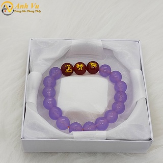 Vòng con giáp tam hợp tỵ dậu sửu chất liệu mã não tím - cho nữ mệnh hỏa, thổ - may mắn tài lộc