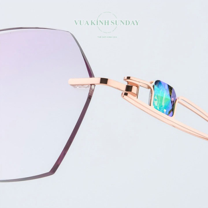 Kính cận khoan không viền nữ VD196