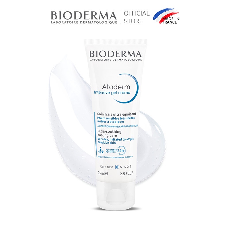 Ảnh Kem gel dưỡng ẩm và làm dịu dạng gel cho da khô và rất khô Bioderma Atoderm Intensive gel-crème 75ml 2