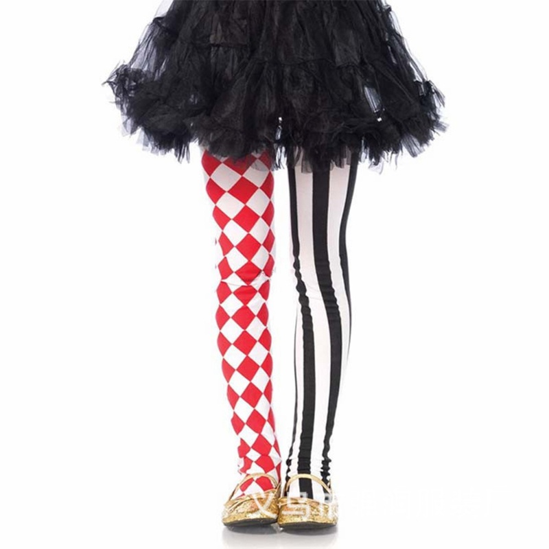 Dasbsug Halloween Nữ Đảng Cosplay Quần Checkered Kim Cương Kẻ Sọc In Chiều Dài Toàn Bộ Quần Chú Hề Trang Phục S