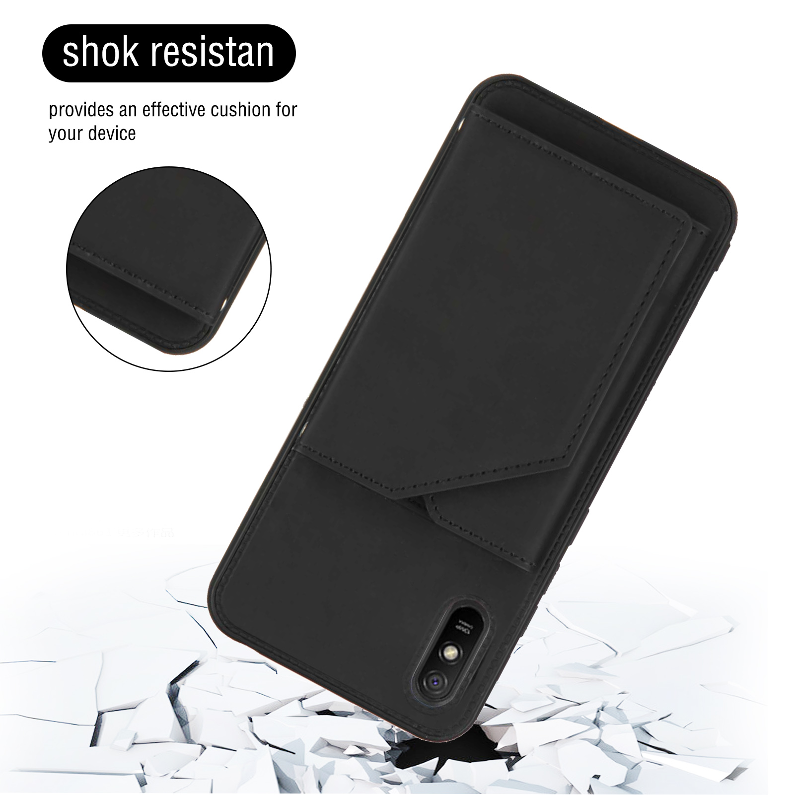 Bao Da Điện Thoại Mềm Màu Trơn Có Ngăn Đựng Thẻ Cho iPhone 14 13 pro max 13 Mini