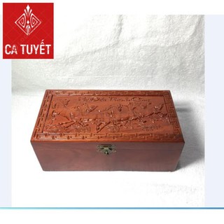 [GIÁ HỦY DIỆT] HỘP ĐỰNG TRANG SỨC, HỘP ĐỰNG CON DẤU CHẠM MÃ ĐÁO THÀNH CÔNG gỗ hương chuẩn - LOẠI TO (ẢNH THẬT 100%)