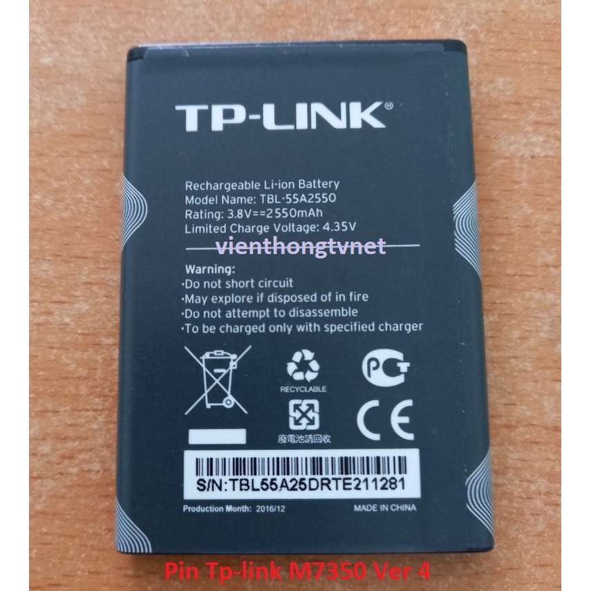 Pin Tplink M7350 dung lượng 2550mAh 2000mAh. Hàng chính hãng mới 100