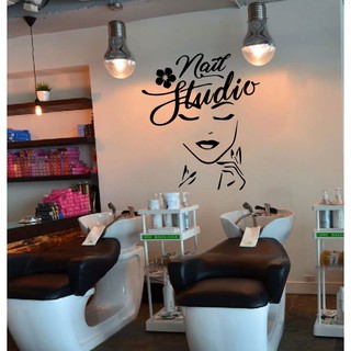Decal Trang Trí Cửa Tiệm Nail - Spa - HairSalon - Nối Mi, tạo điểm nhấn thu hút khách hàng P6