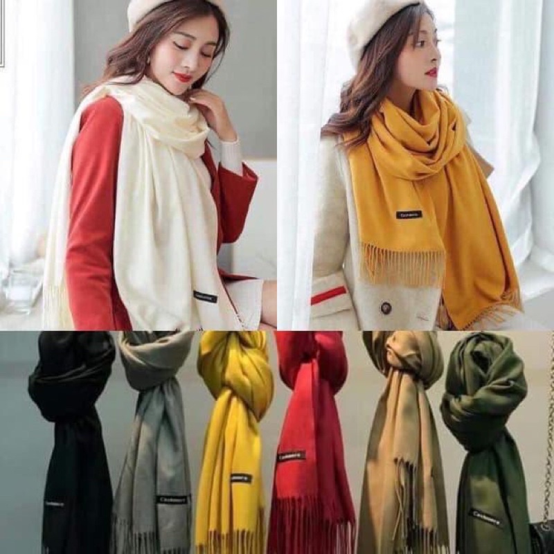 Khăn Choàng Cổ Cashmere - Khăn Dạ Len Quàng Cổ Nam Nữ Cao Cấp Nhiều Màu Khăn