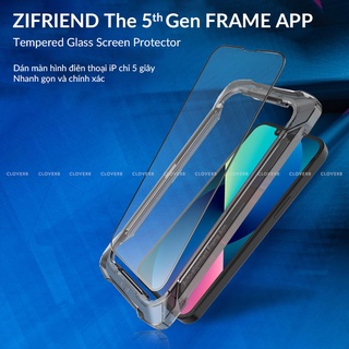 Kính Cường Lực Trong Suốt Zifriend Cho iPhone 13 Pro Max Full Màn Kèm Khung Dán