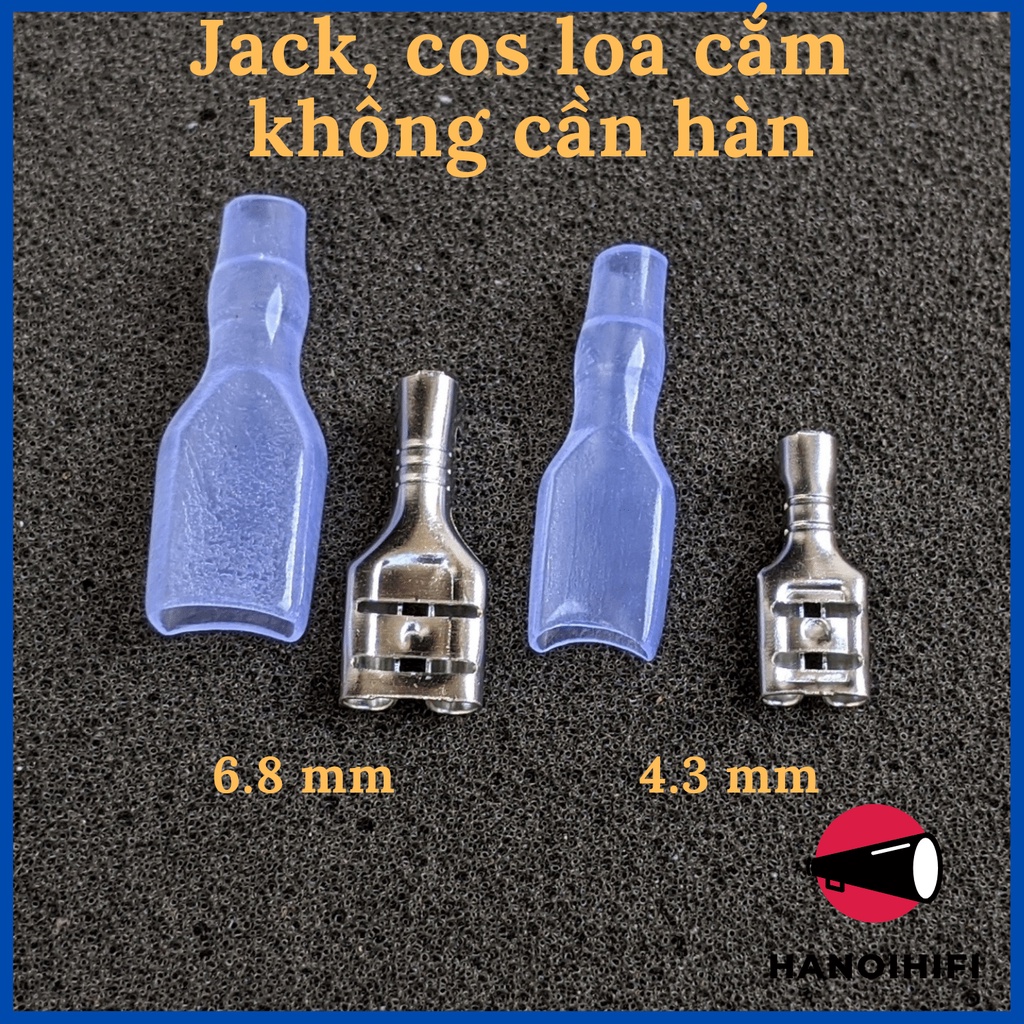 Combo 8 chiếc Cos loa, jack bấm cho loa kèm vỏ cách điện nhiều cỡ từ Hà Nội Hifi - ảnh 2