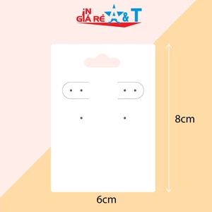 Combo 100 thẻ treo dây chuyền kết hợp treo khuyên tai size 6x8cm