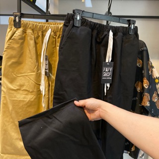 Quần Baggy Kaki ống xuông trơn Unisex