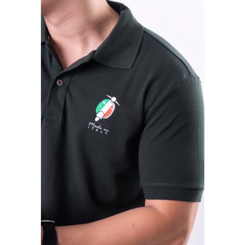 Áo Thun Polo Nam Tay Ngắn Bẻ Cổ Màu Xanh Đen