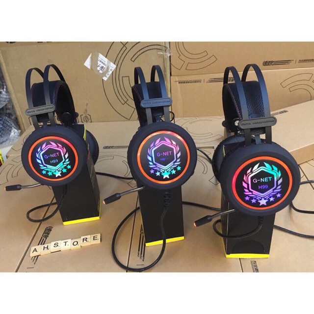 Tai nghe chụp tai chuyên game GNET H99 cổng 3.5 có mic led rgb | Shopee ...