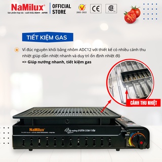 Bếp Nướng Tích Nhiệt NaMilux GM3053PF Size Lớn│BBQ, Camping, Dã Ngoại│Vỉ Chống Dính Teflon Whitford│Hàng Chính Hãng