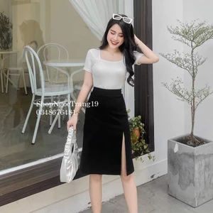 chân váy chữ A dáng ngắn 60cm