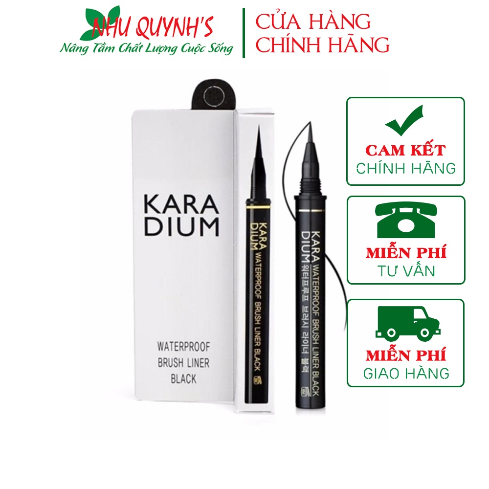 Bút Dạ Kẻ Mắt Karadium Waterproof Brush Liner Black Shopee Việt Nam 