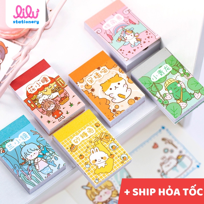 Sticker cute dán sổ anime set 50 nhãn dán HD37-K53 trang trí sổ DIY Bullet Journal Album Quạt Điện thoại Laptop