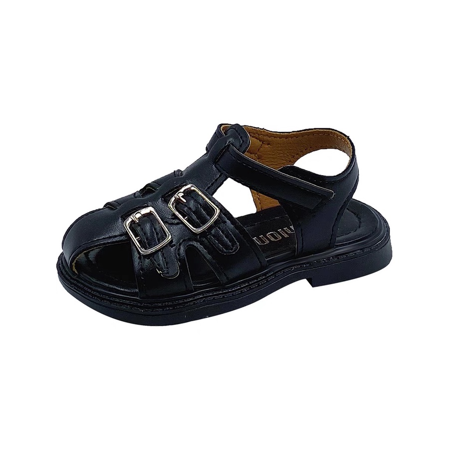 sandal bé gái dép rọ cho bé da mềm đế dẻo kiểu dáng lại  trắng đen cho bé 1 tuổi đến 8 tuổi SL616 ( có ành thật )