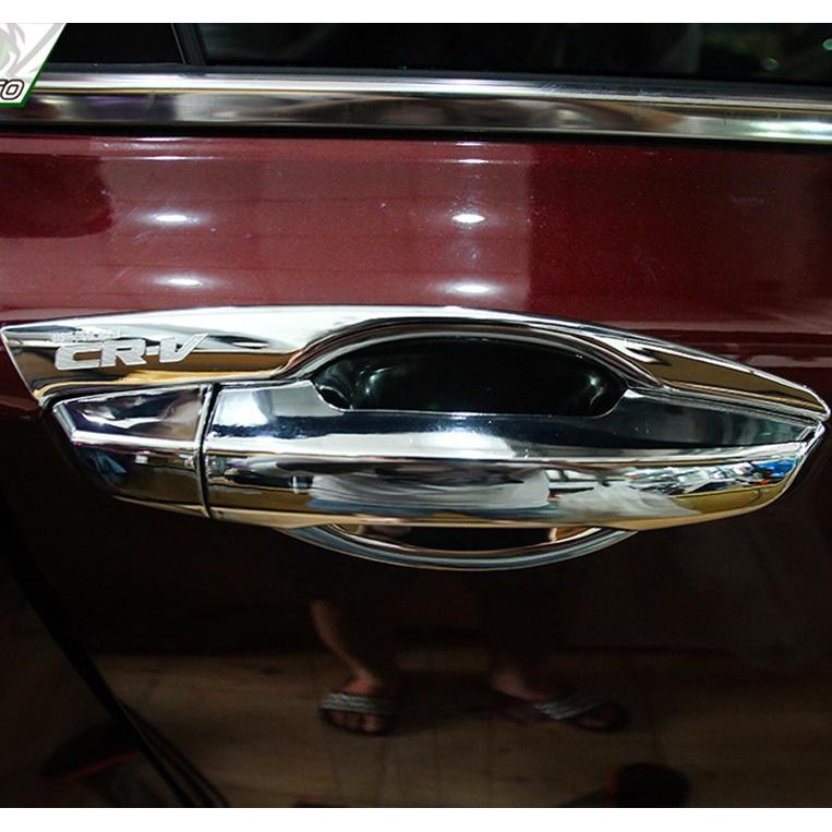 Ốp tay nắm cửa, hõm cửa ô tô Honda CRV đời 2018 - 2021,Chất liệu Nhựa Mạ Crom