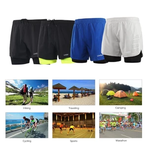 LIXADA Người Đàn Ông Của 2-Trong-1 Quần Short Chạy Bộ Thoáng Khi Nhanh Khô Tập Luyện Tích Cực-168-SPPL
