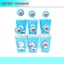 Hộp đựng bắp + tem cắm chủ đề bé trai SET 6 cái