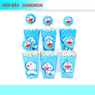 (9 Mẫu)Hộp đựng bắp + tem cắm chủ đề bé trai SET 6 cái