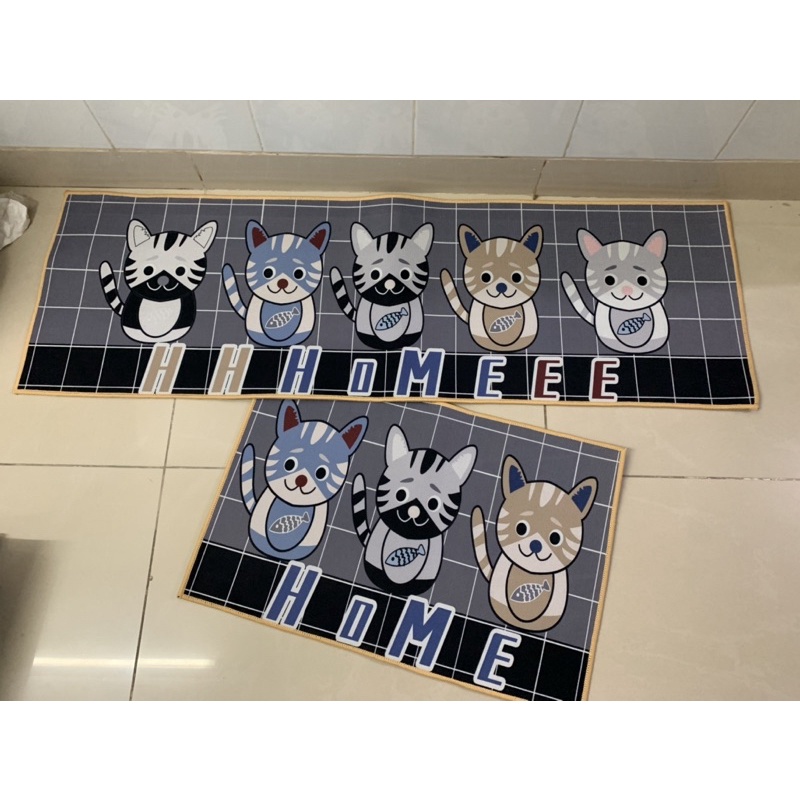 Thảm nhà bếp - thảm nhà bếp 2 tấm giá rẻ - bộ đôi thảm bếp