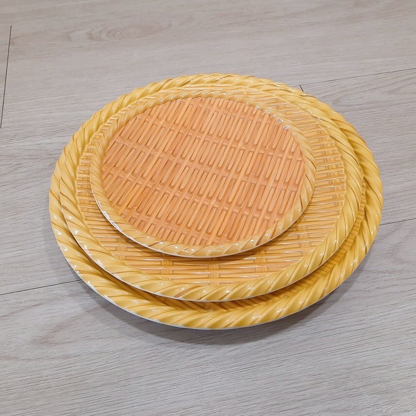 Mẹt Tre Nhựa Giả Mây Tròn Nhiều Size - Mẹt Nhựa Đựng Bún Đậu Mắm Tôm