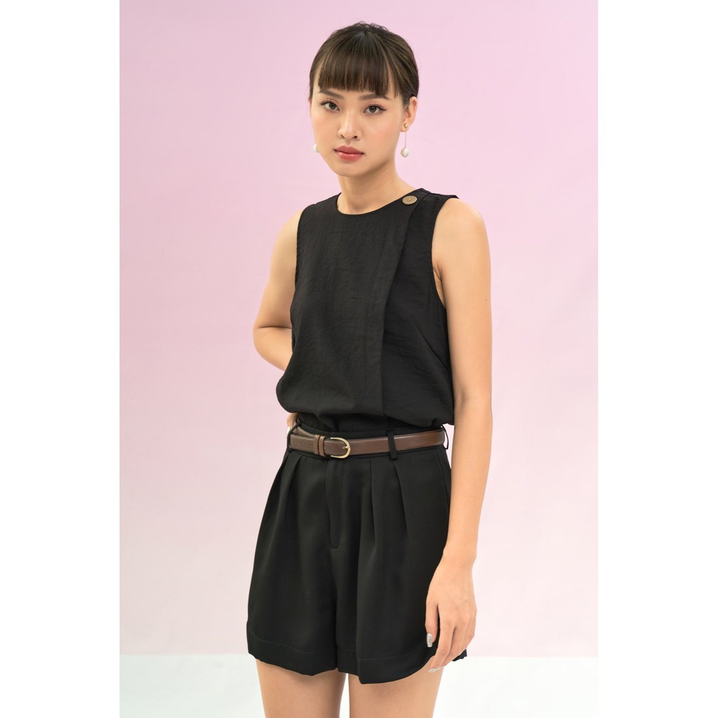 Quần short nữ [MAY THEO SỐ ĐO] -quần phối vest, blazer -chất liệu cao cấp, 2 lớp-lót lụa, ĐEN -Tiệm may Diluclothing
