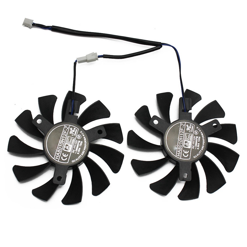 Quạt làm mát GPU HA8010H12F-Z 75MM 2Pin GTX1050Ti cho MSI Geforce GTX 1050Ti GTX-1050-Ti-4GT-OC (1 Cái)