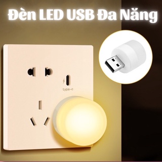 Đèn Led USB Mini 1W Dùng Nguồn Cổng USB 5V Có Ánh Sáng Trắng Và Ánh Sáng Vàng Bảo Vệ Mắt