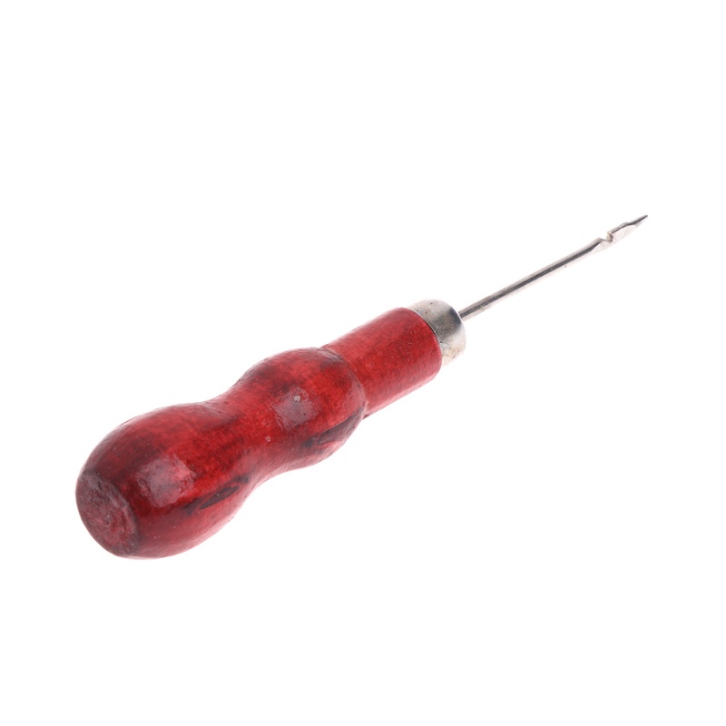 Kikin May Awl Thép Kim Gỗ Đỏ Tay Cầm Xuyên Da Quần Áo Giấy Thủ Công Khâu Đấm DIY Sửa Chữa Giày Ràng Buộc