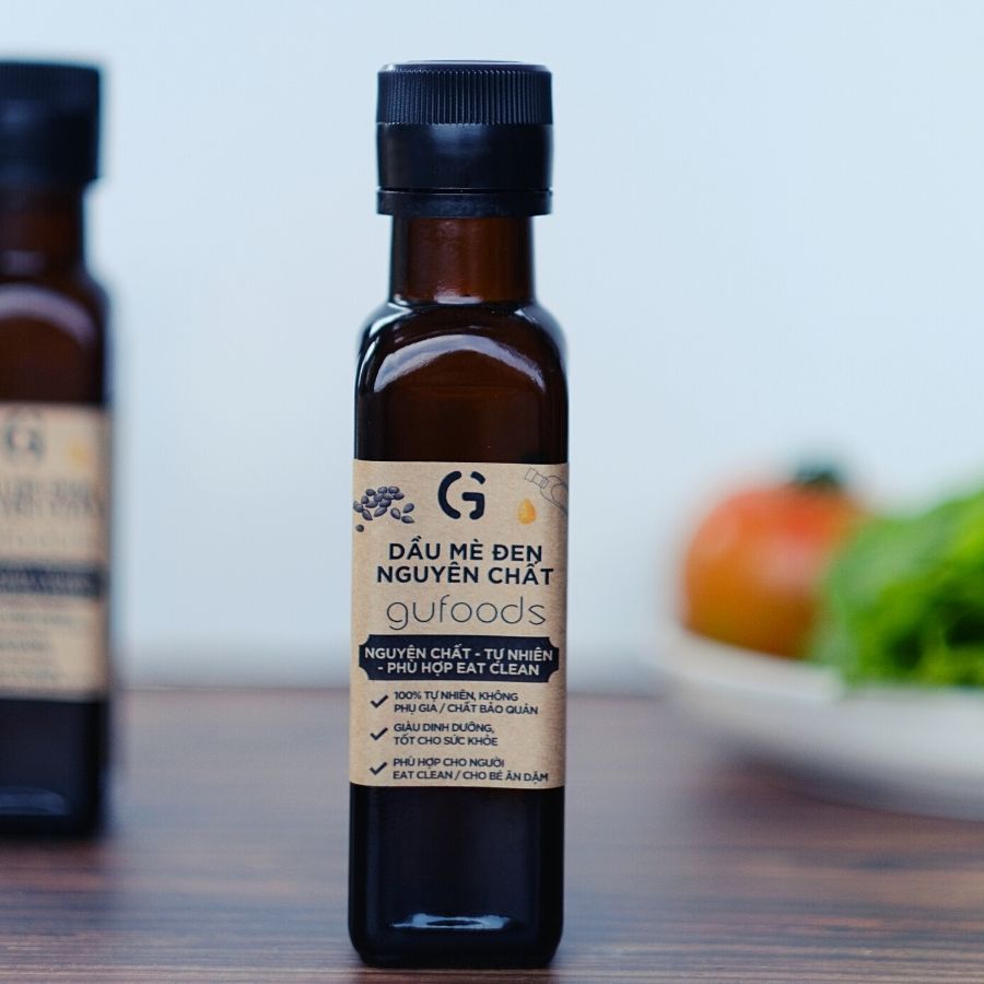 Ảnh Dầu mè đen nguyên chất GUfoods - Lành mạnh, Phù hợp eat clean, Trộn salad, Cho bé ăn dặm (120ml/250ml) 3