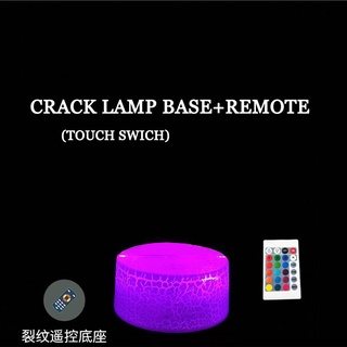 GC9 3D Đèn Ngủ Đèn Đế Đèn Giá Đỡ Từ Xa Phòng Ngủ Led USB Chiếu Sáng 7 Màu Trang Trí Nhà Quà Tặng CG9