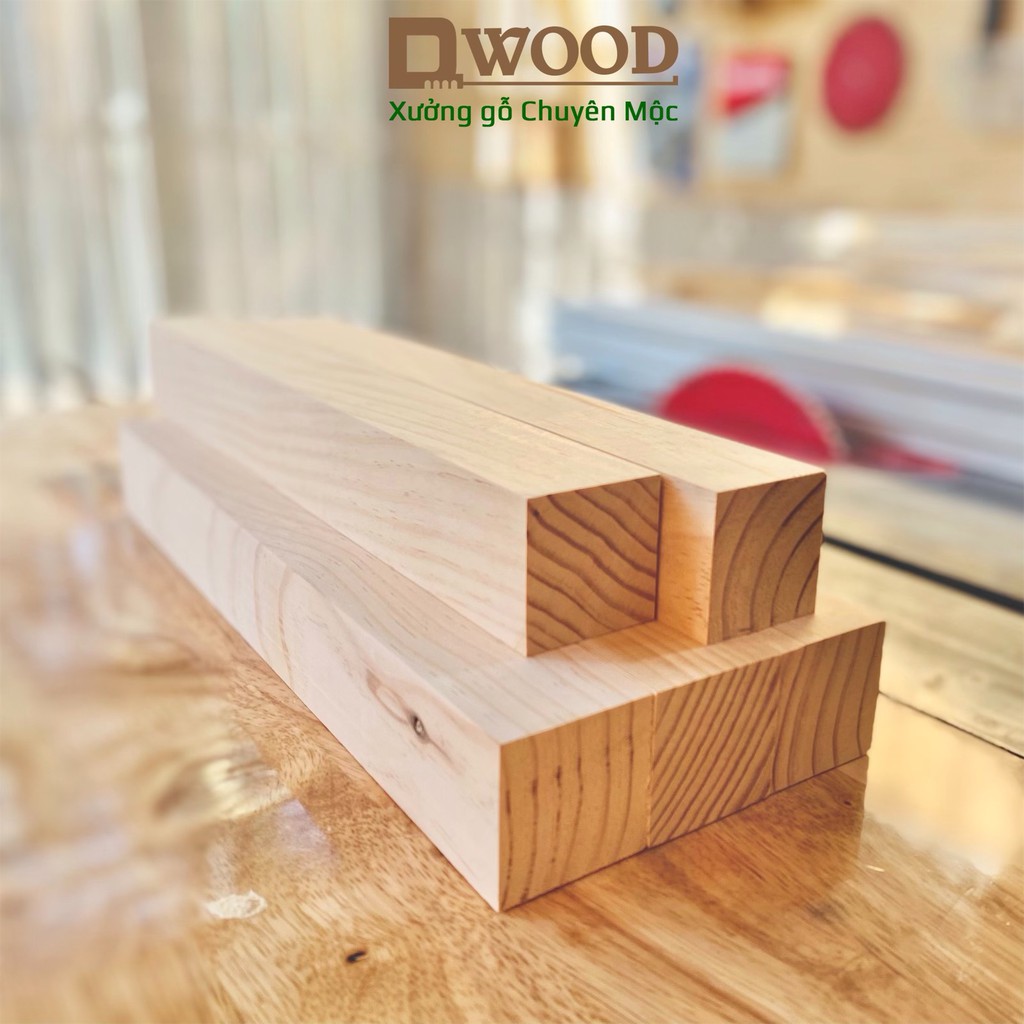 Ảnh Thanh gỗ thông Dwood vuông đã xử lý làm chân bàn, chân ghế 1