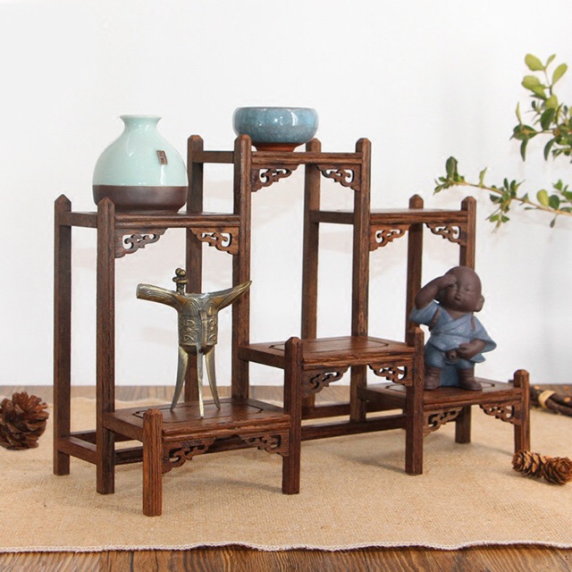 Kệ gỗ mini 6 ô trang trí bàn trà độc đáo | Shopee Việt Nam